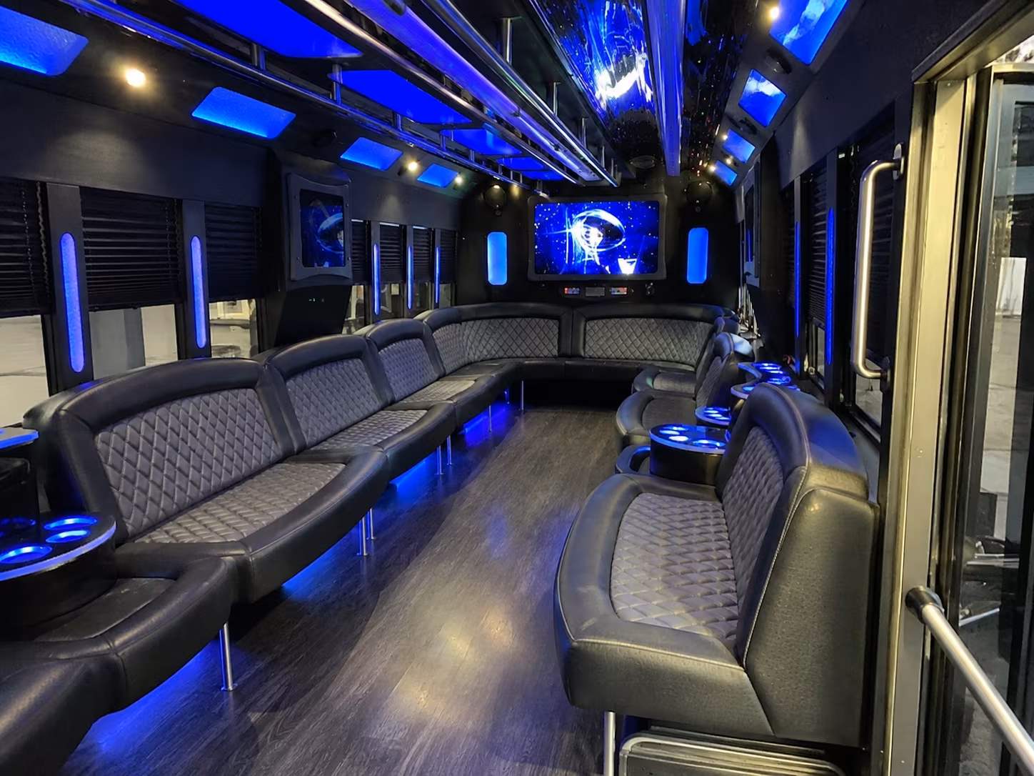 alexandria 28 passenger party bus interior