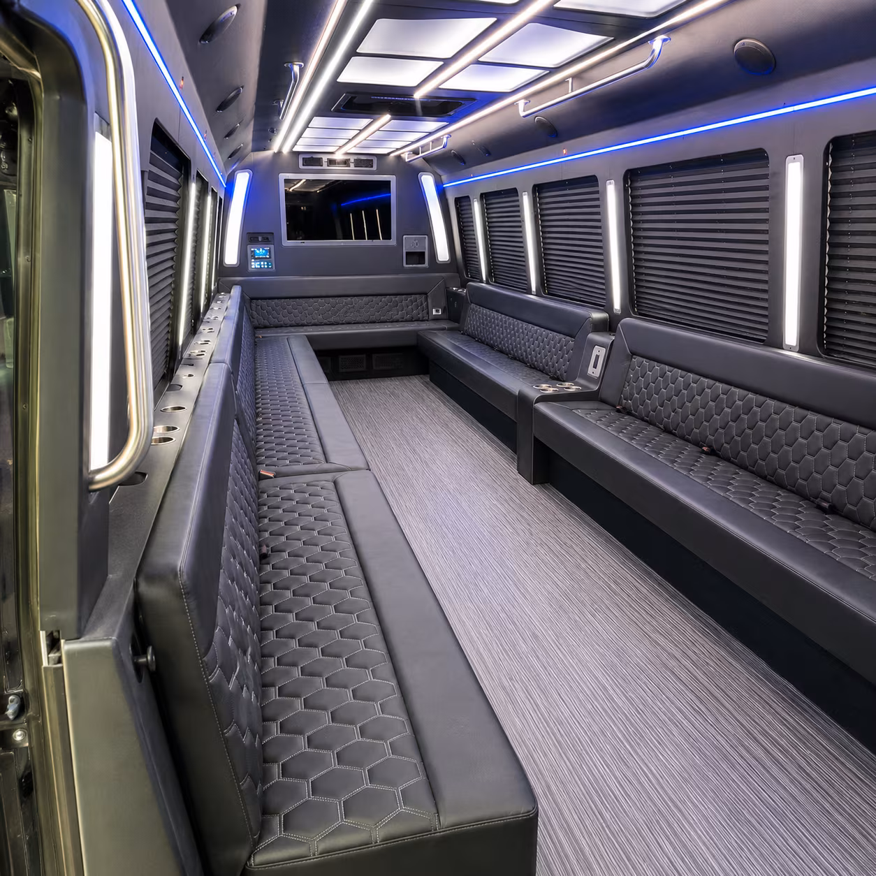 alexandria 40 passenger party bus interior