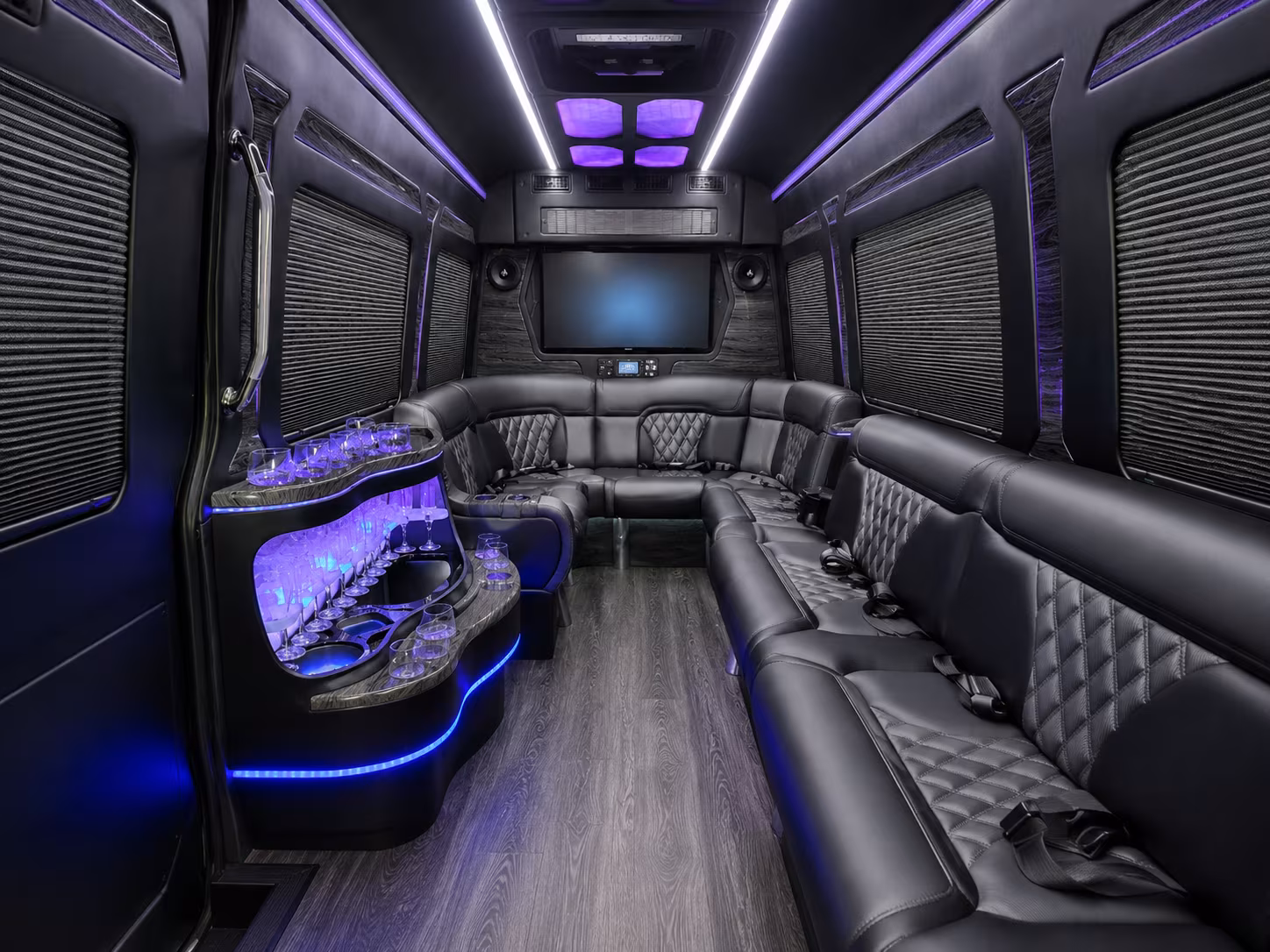 alexandria wedding transportation onboard seating